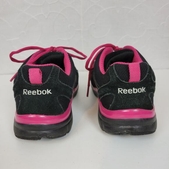 Reebok Anomar Work Womens 7.5‎ Black Pink Steel Toe Safety Shoes - Picture 5 of 9